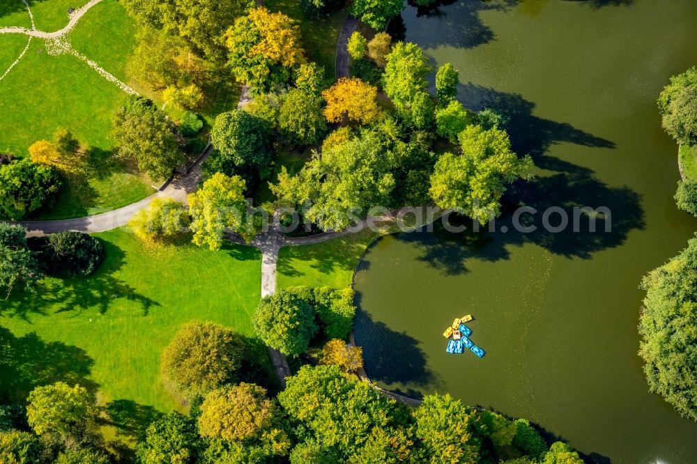 Bochum from the bird's eye view: Park in the district Innenstadt in Bochum in the state North Rhine-Westphalia, Germany