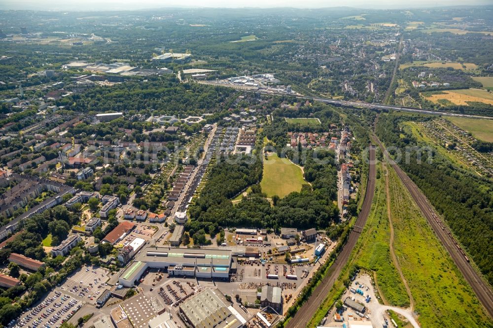 Dortmund from the bird's eye view: Park of Tremoniapark in Dortmund in the state North Rhine-Westphalia, Germany