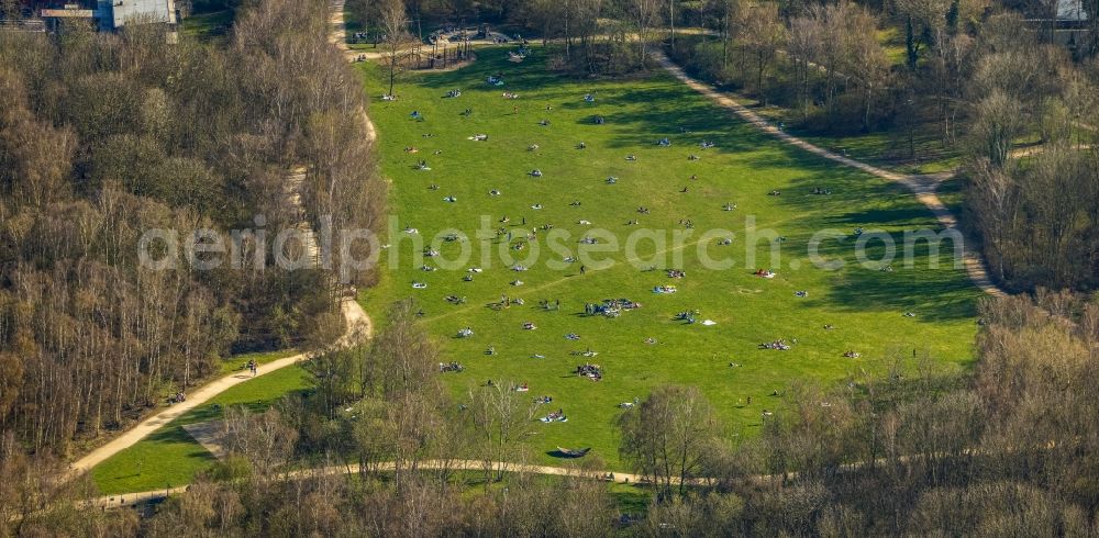 Dortmund from above - Park of Tremoniapark in Dortmund at Ruhrgebiet in the state North Rhine-Westphalia, Germany