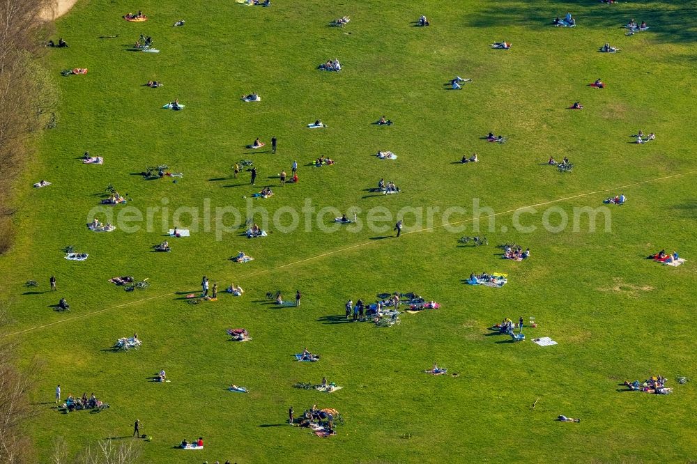 Aerial photograph Dortmund - Park of Tremoniapark in Dortmund at Ruhrgebiet in the state North Rhine-Westphalia, Germany