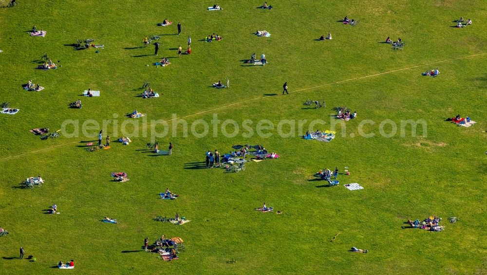 Dortmund from above - Park of Tremoniapark in Dortmund at Ruhrgebiet in the state North Rhine-Westphalia, Germany