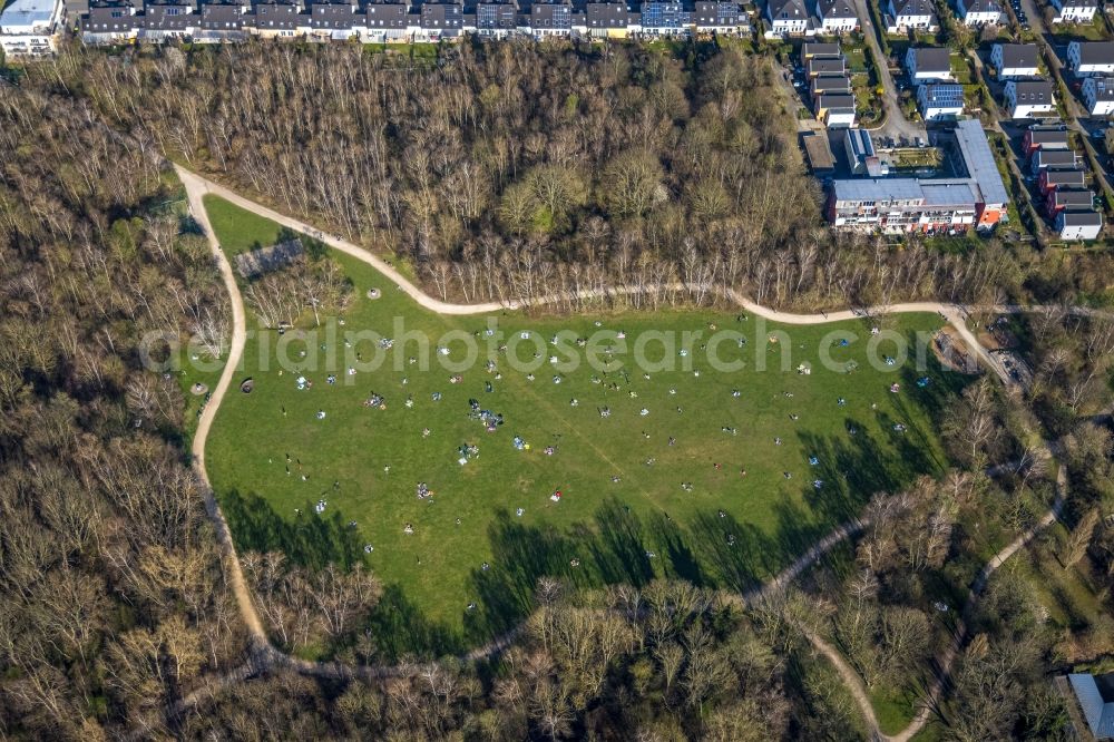 Dortmund from the bird's eye view: Park of Tremoniapark in Dortmund at Ruhrgebiet in the state North Rhine-Westphalia, Germany