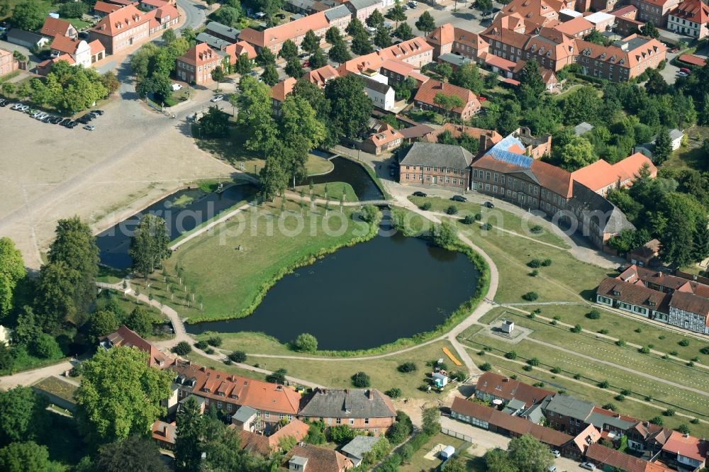 Ludwigslust from the bird's eye view: Building Park Castle Ludwigslust in the state Mecklenburg - Western Pomerania