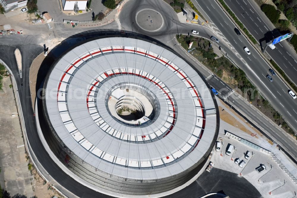 Aerial photograph Aix-en-Provence - Parking deck on the building of the car park in Aix-en-Provence in Provence-Alpes-Cote d'Azur, France