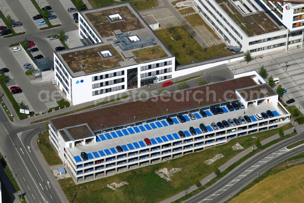 Aerial image Villingen-Schwenningen - Parking deck on the building of the car park Parkhaus on Zentralklinikum on Klinikstrasse in Villingen-Schwenningen in the state Baden-Wuerttemberg, Germany