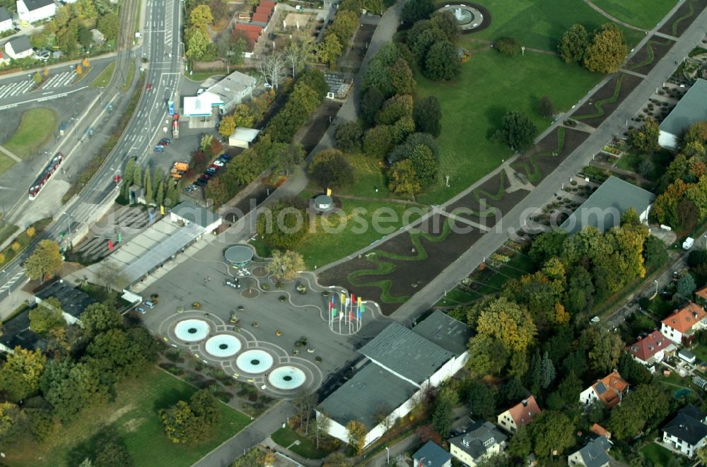 Erfurt from above - Park grounds of the egapark Erfurt in Thuringia