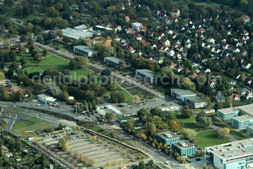 Aerial photograph Erfurt - Park grounds of the egapark Erfurt in Thuringia