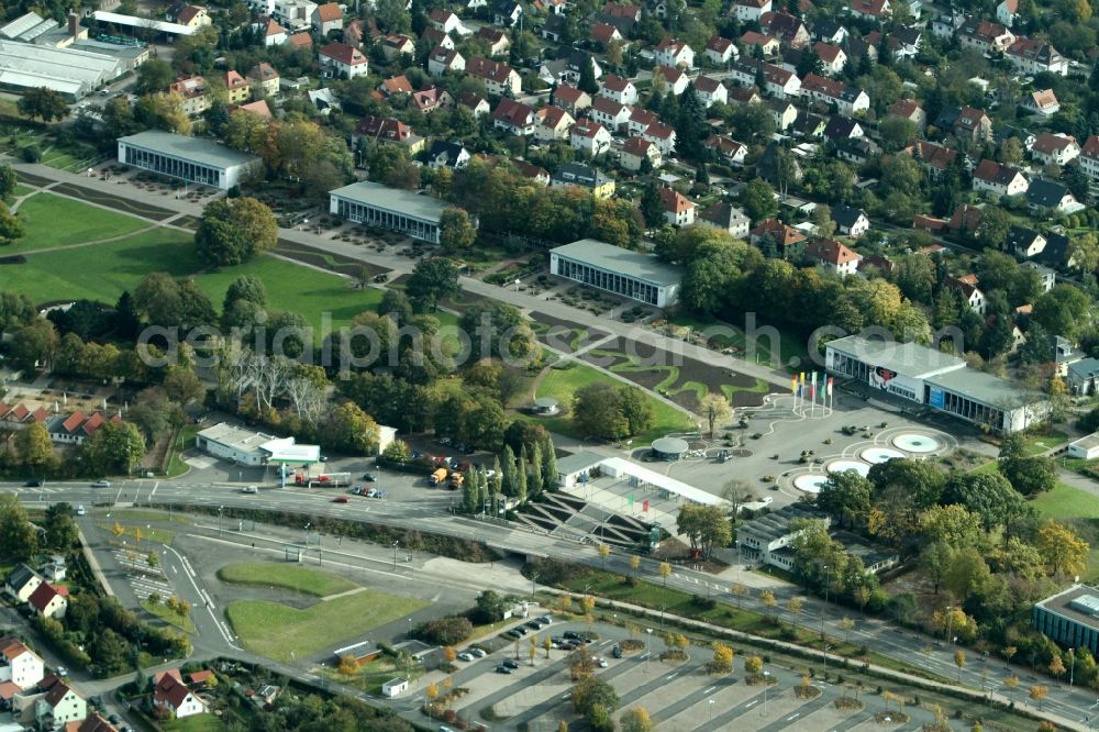 Erfurt from above - Park grounds of the egapark Erfurt in Thuringia