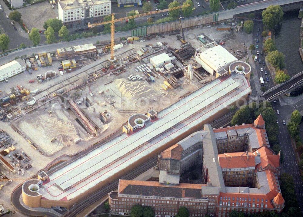 Berlin - Kreuzberg from above - Parkhaus am Halleschen Ufer / Nähe Potsdamer Platz auf dem Gelände der BAULOG in Berlin - Kreuzberg.