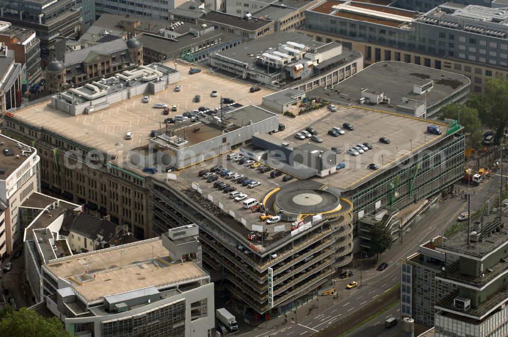 Aerial image Köln - Köln 20.05 2009 Blick auf Galeria Kaufhof mit angegliedertem Parkhaus in der Cäcilienstraße (Eingang Galeria Kaufhof über Hohe Straße 41 - 53). Kontakt: Tel. +49(0)221 2230, Email: service010@kaufhof.de