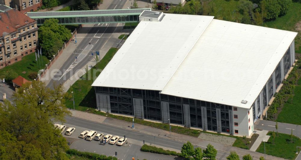 Aerial photograph Chemnitz - Parkhaus-Neubau vom Akademischen Lehrkrankenhaus Küchwald, Teil des Klinikum Chemnitz, an der Bürgerstrasse in Chemnitz, Sachsen. Newly built parking garage of academic teaching hospital Küchwald, part of clinical centre Chemnitz, at Buergerstrasse in Chemnitz, Saxony.