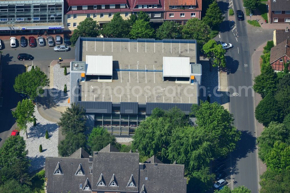 Aerial photograph Kamen - Parking in the downtown Kamen in the state of North Rhine-Westphalia