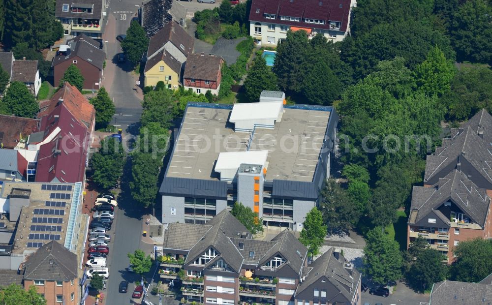 Aerial image Kamen - Parking in the downtown Kamen in the state of North Rhine-Westphalia