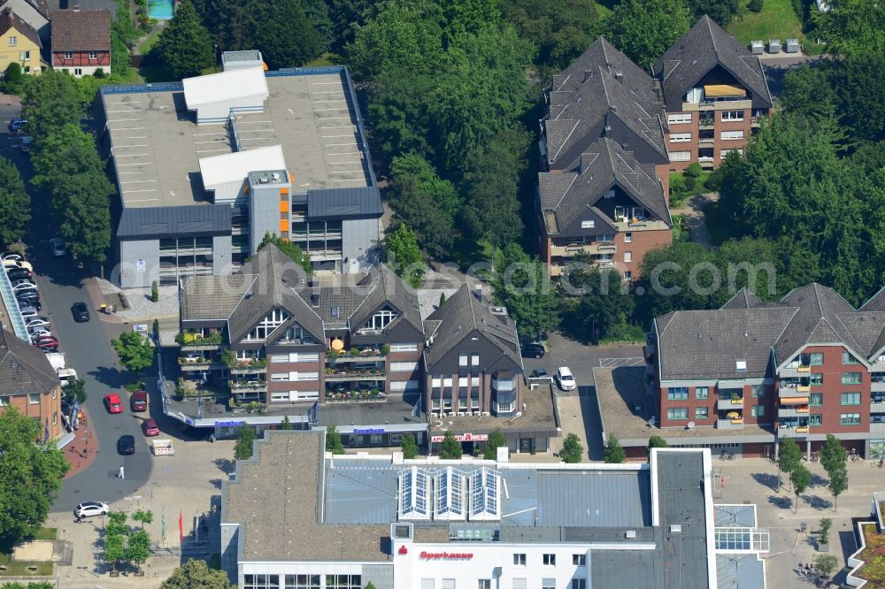 Aerial photograph Kamen - Parking in the downtown Kamen in the state of North Rhine-Westphalia