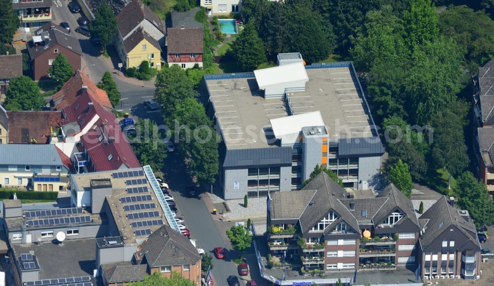 Kamen from above - Parking in the downtown Kamen in the state of North Rhine-Westphalia