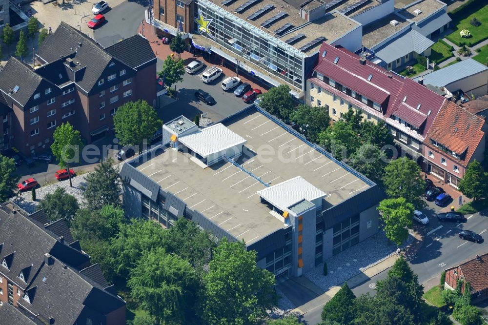 Aerial photograph Kamen - Parking in the downtown Kamen in the state of North Rhine-Westphalia