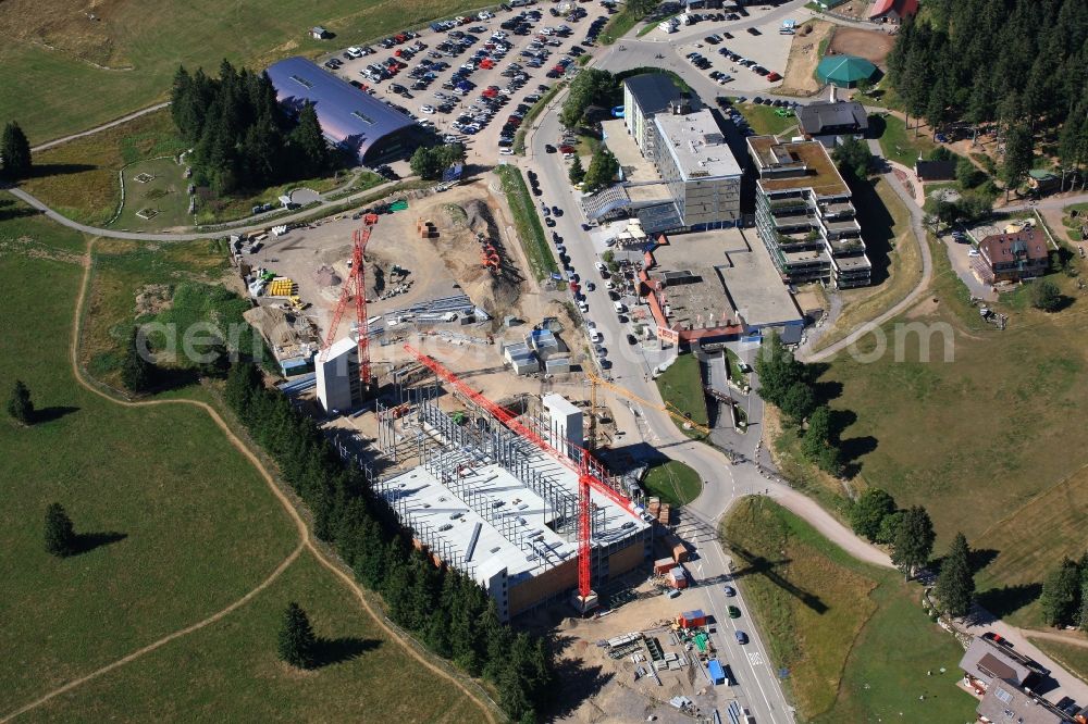 Feldberg (Schwarzwald) from above - Construction of the parking garage on the Feldberg in the municipality Feldberg ( Black Forest ) in Baden -Wuerttemberg