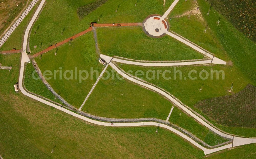 Aerial image Dortmund - Parkland on a man made mound in Dortmund in North Rhine-Westphalia