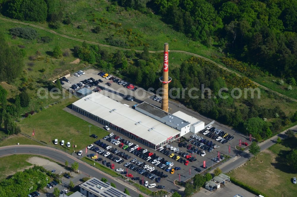 Aerial image Schwerin - Parking and storage space for automobiles in Schwerin in the state Mecklenburg - Western Pomerania