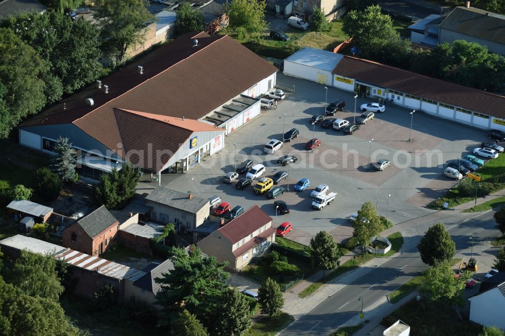 Aerial photograph Werneuchen - Parking and storage space for automobiles in Werneuchen in the state Brandenburg