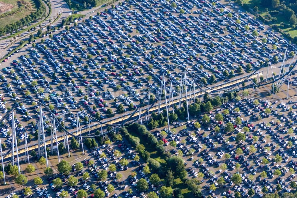 Aerial image Rust - Leisure Centre - Amusement Park Europa-Park in Rust in the state Baden-Wurttemberg, Germany