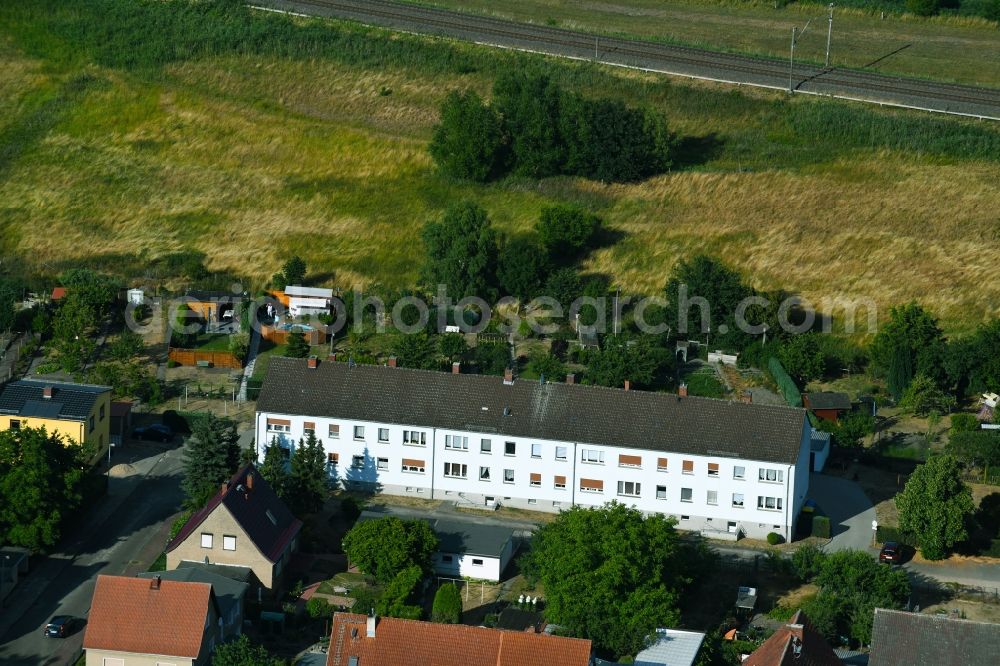 Aerial image Osterburg (Altmark) - Parcel of a small garden along the Weinbergstrasse in Osterburg (Altmark) in the state Saxony-Anhalt, Germany