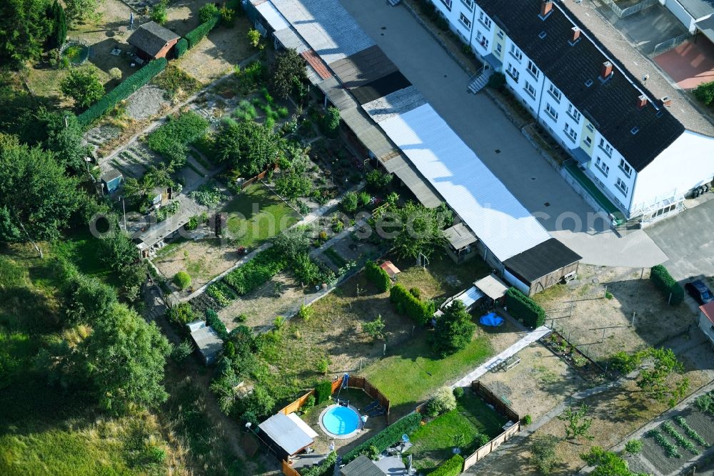 Aerial image Osterburg (Altmark) - Parcel of a small garden along the Weinbergstrasse in Osterburg (Altmark) in the state Saxony-Anhalt, Germany