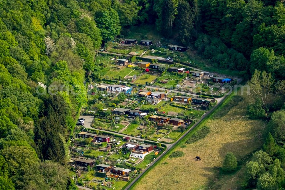 Hagen from above - Parcel of a small garden in Hagen in the state North Rhine-Westphalia