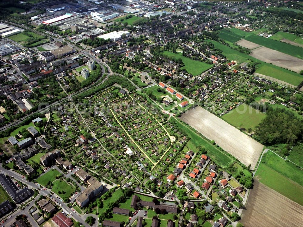 Aerial image Krefeld - Ruins of a small garden in Krefeld in the state North Rhine-Westphalia