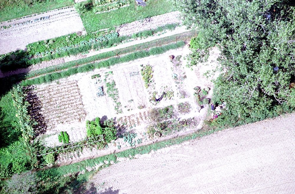 Liesten from above - Parcel of a small garden in Liesten in the state Saxony-Anhalt, Germany