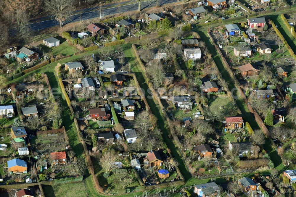 Mühlenbeck from above - Parcel of a small garden in Muehlenbeck in the state Brandenburg