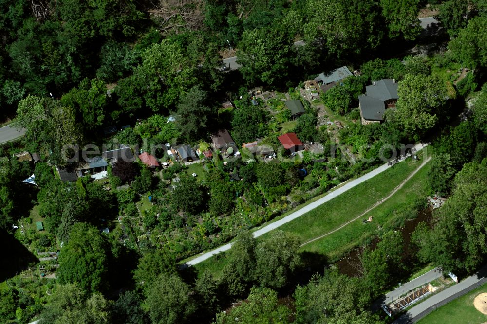 Oberau from the bird's eye view: Parcel of a small garden in Oberau in the state Baden-Wuerttemberg, Germany