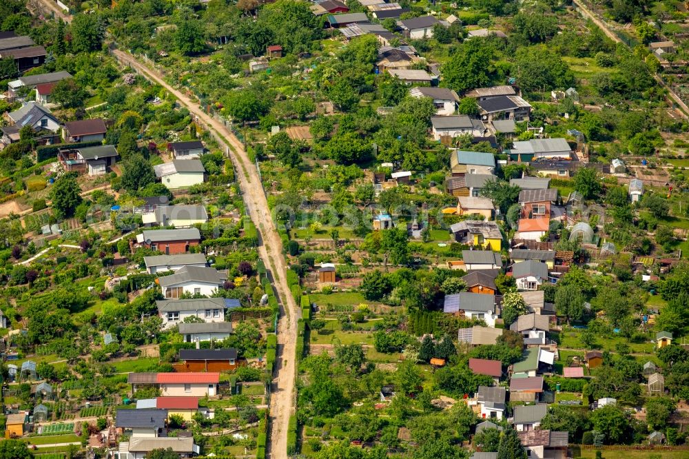 Aerial photograph Schwerin - Parcel of a small garden Rosenweg in Schwerin in the state Mecklenburg - Western Pomerania