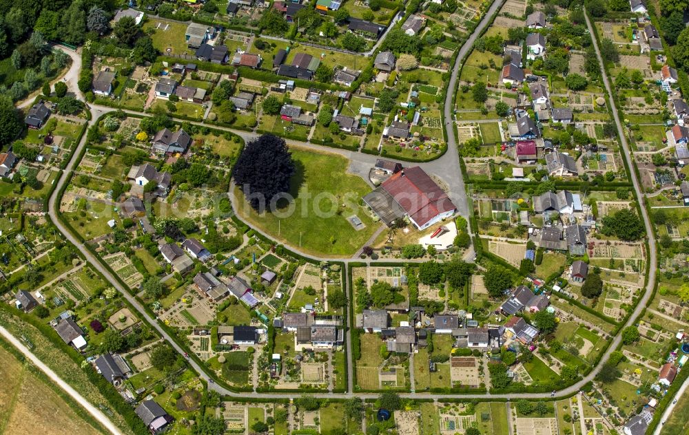 Schwerte from above - Ruins of a small garden in Schwerte in the state North Rhine-Westphalia