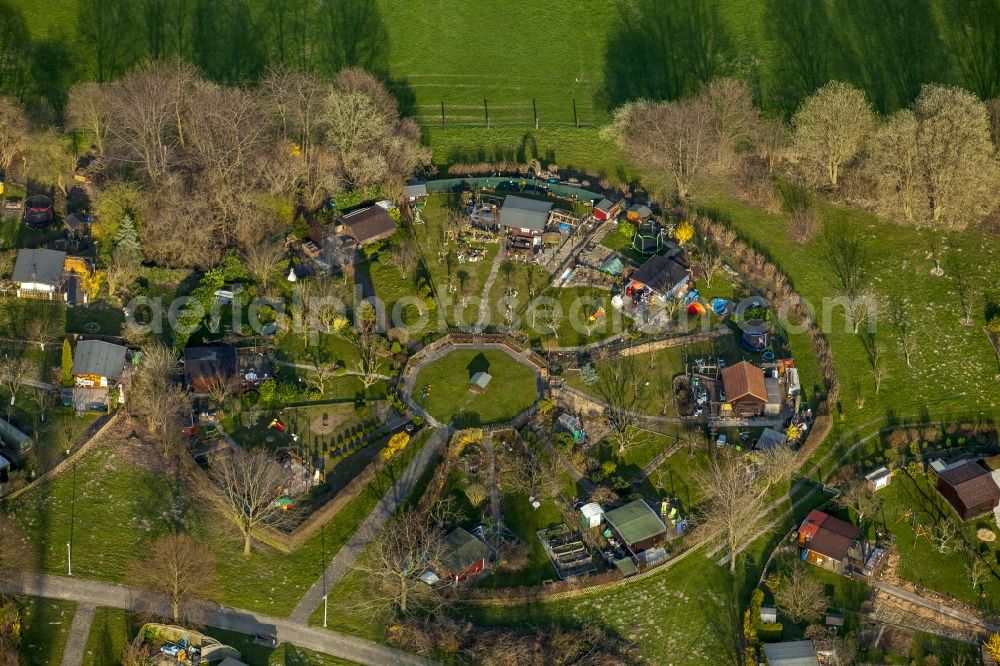 Aerial image Witten - Ruins of a small garden in Witten in the state North Rhine-Westphalia