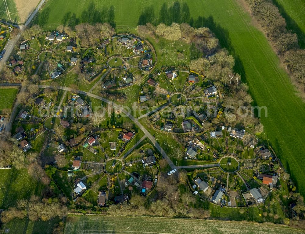 Aerial photograph Witten - Ruins of a small garden in Witten in the state North Rhine-Westphalia