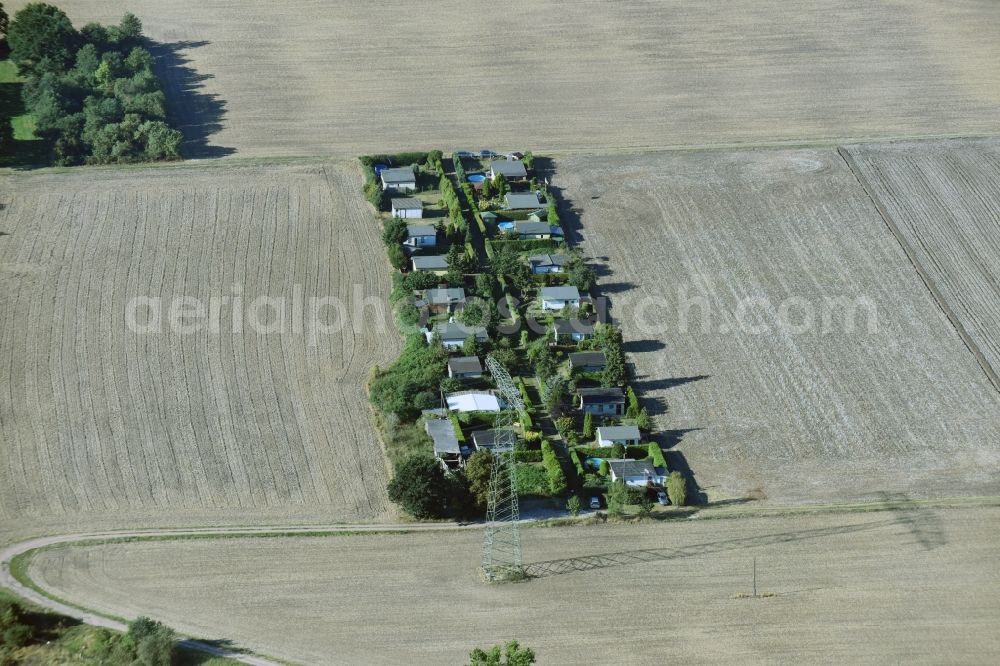 Aerial image Wolmirstedt - Parcel of a small garden in Wolmirstedt in the state Saxony-Anhalt