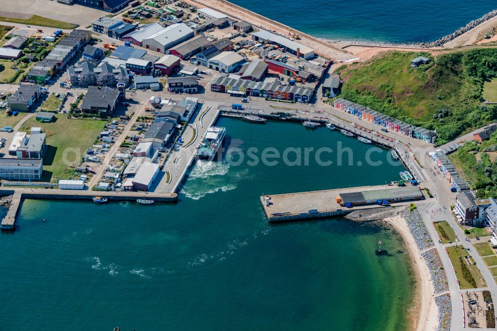 Aerial photograph Helgoland - Passenger ship Adler Jet in Helgoland in the state Schleswig-Holstein, Germany