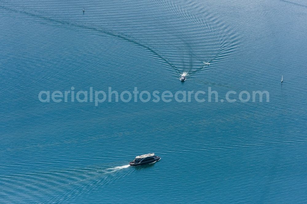 Meersburg from the bird's eye view: Passenger ship on Bodensee in Meersburg in the state Baden-Wuerttemberg, Germany