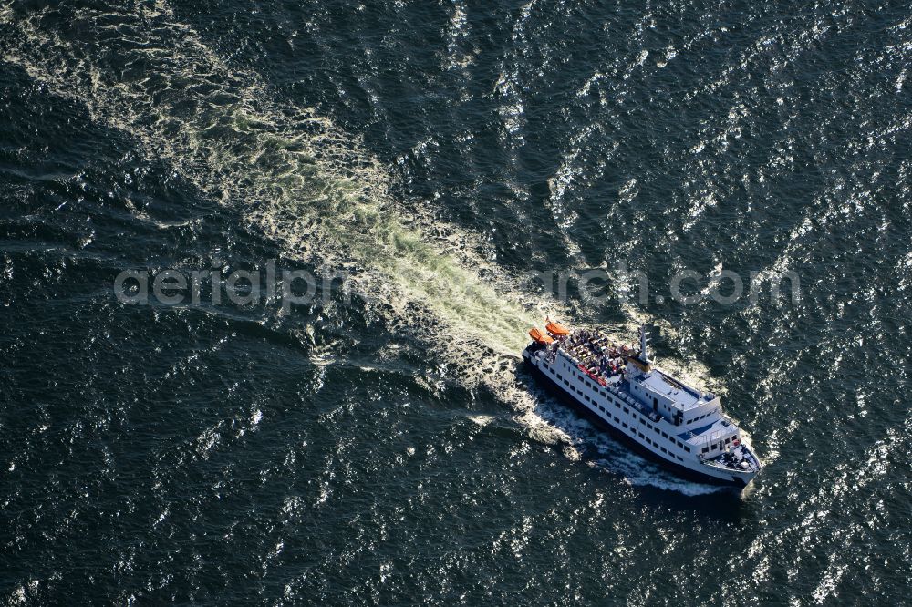 Aerial photograph Sassnitz - Passenger ship MS Cap Arkona in Sassnitz at the baltic coast in the state Mecklenburg - Western Pomerania, Germany