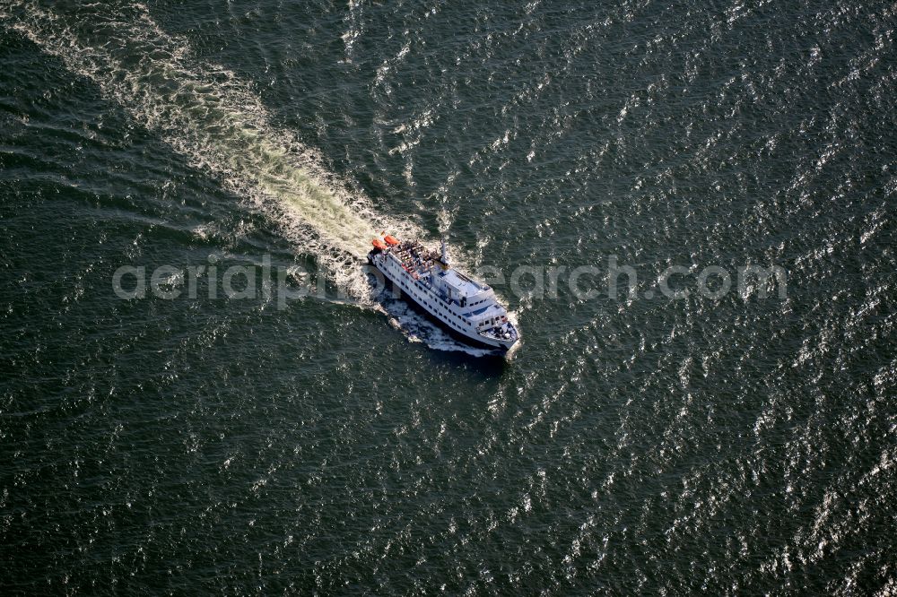 Sassnitz from above - Passenger ship MS Cap Arkona in Sassnitz at the baltic coast in the state Mecklenburg - Western Pomerania, Germany