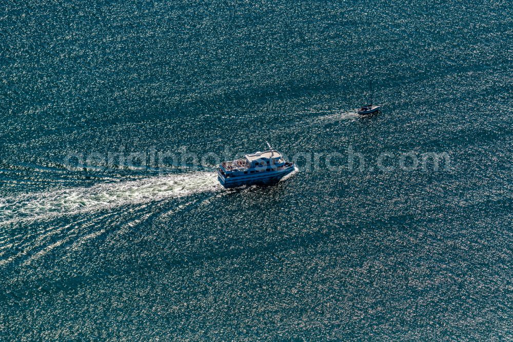 Aerial image Sassnitz - Passenger ship NORDWIND in Sassnitz at the baltic sea coast in the state Mecklenburg - Western Pomerania, Germany