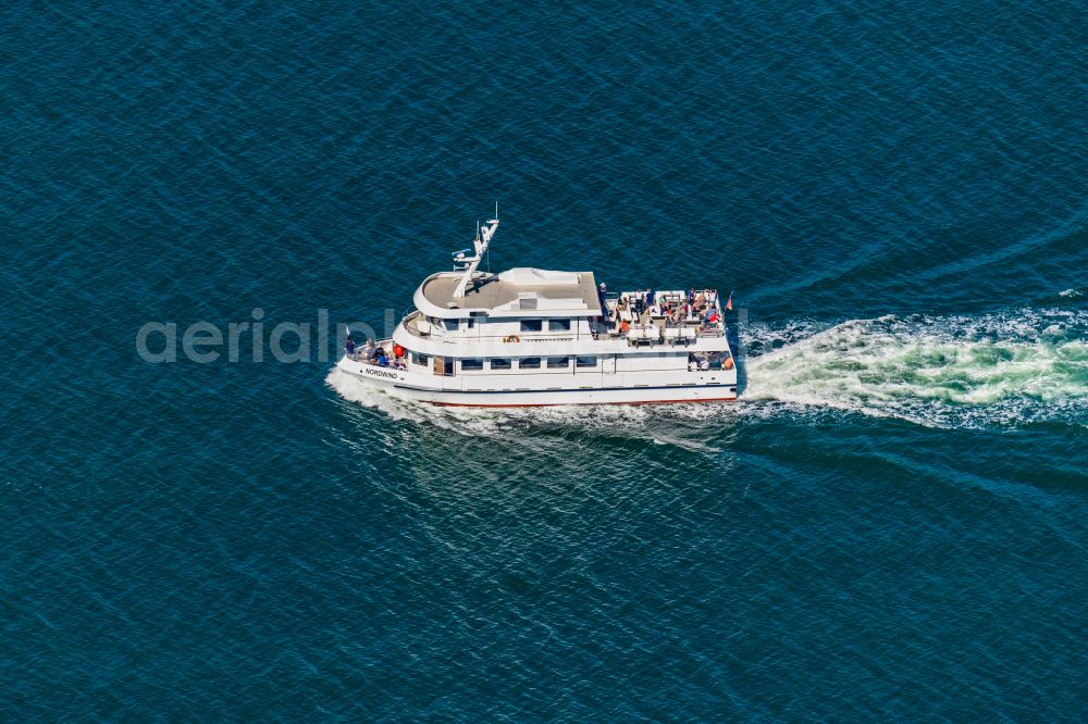 Aerial photograph Sassnitz - Passenger ship NORDWIND in Sassnitz at the baltic sea coast in the state Mecklenburg - Western Pomerania, Germany