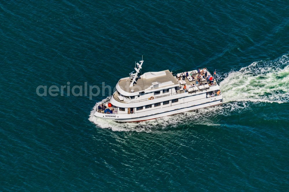 Sassnitz from above - Passenger ship NORDWIND in Sassnitz at the baltic sea coast in the state Mecklenburg - Western Pomerania, Germany