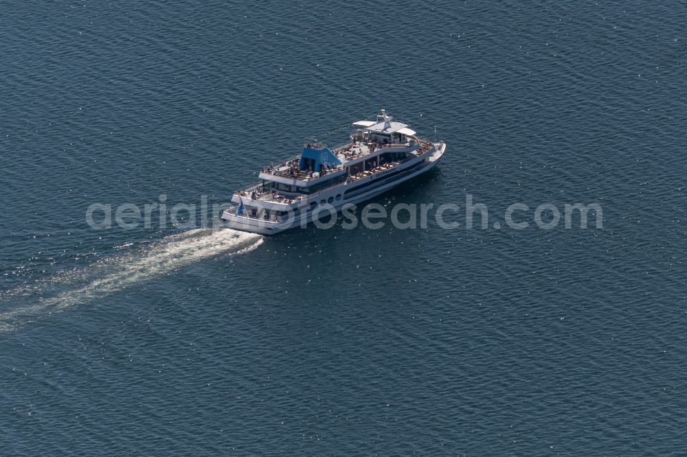 Aerial image Starnberger See - Passenger ship Seehaupt on Starnberger See in Starnberger See in the state Bavaria, Germany