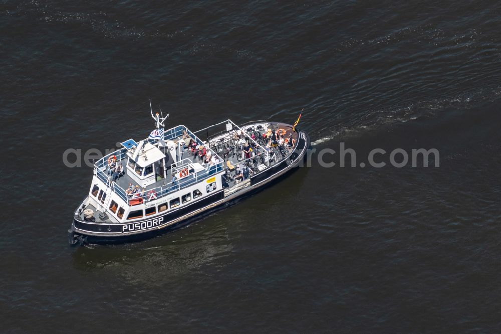 Bremen from the bird's eye view: Passenger ship in Hafenbereich in the district Neustaedter Hafen in Bremen, Germany