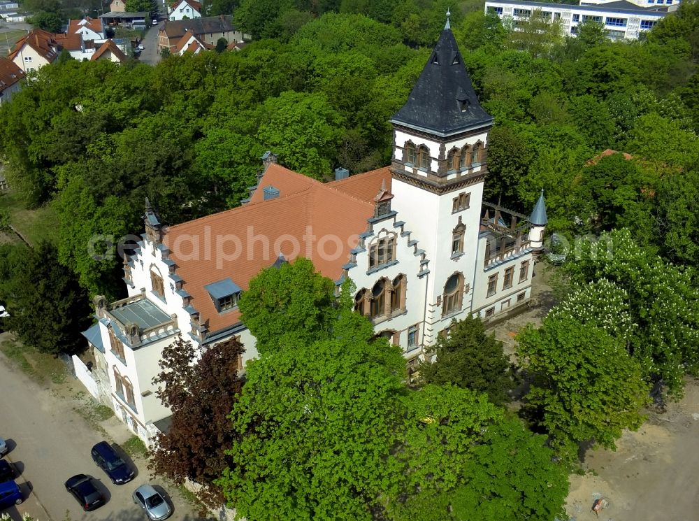 Aerial image Halle (Saale) OT Neustadt - View of the Passendorfer castle in the district of Neustadt in Halle ( Saale ) in the state Saxony-Anhalt