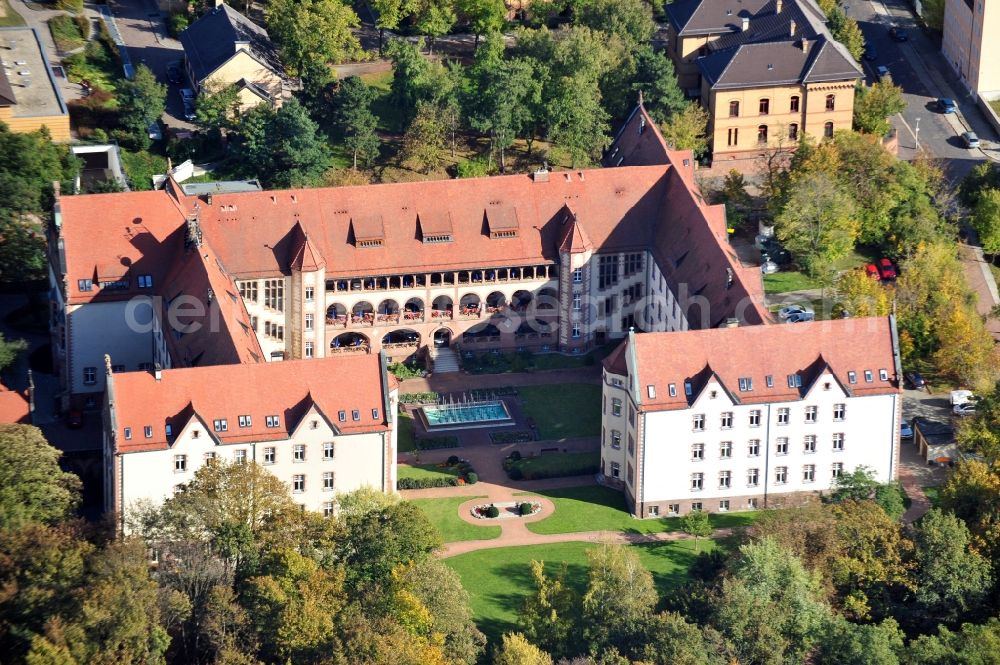 Aerial photograph Halle an der Saale - View of the Paul Riebeck monastery in Halle / Saale in the state Saxony-Anhalt