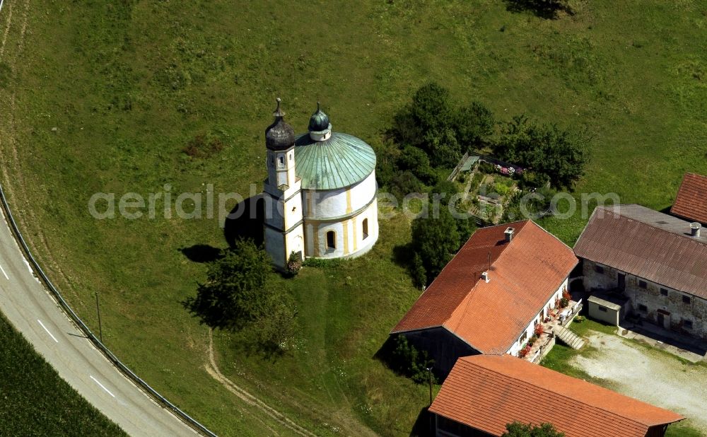 Aerial photograph Gars am Inn - The Perterskirche at Gars am Inn in Bavaria