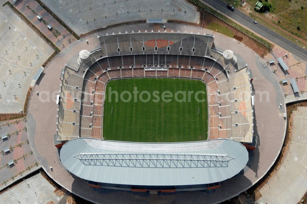 Aerial photograph Polokwane - Blick auf das Peter-Mokaba-Stadion in Polokwane in der Provinz Limpopo in Südafrika, erbaut zur Fußball-Weltmeisterschaft. View of the Peter - Mokaba - Stadium in Polokwane in South Africa for the FIFA World Cup 2010.